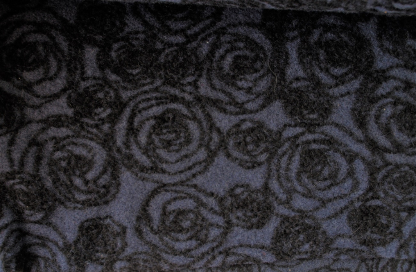 Musterwalk Kreise blau Walkstoff Italien gemustert Walkloden