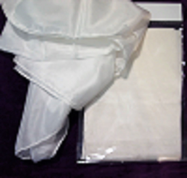 Seidenschal 35x130 cm 100 % Seide naturweiß Ponge 5 handrolliert  reine Seide weiß