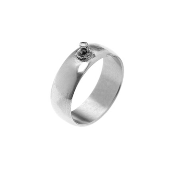 Ring mit Schraubgewinde breit Edelstahl 16x8mm