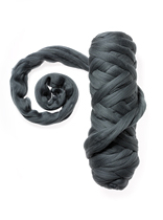 Kammzug, Merino, 19.5mic, ideal zum Nuno-Filzen, anthrazit, 100% Wolle 1000g