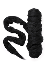Kammzug, Merino, 19.5mic, ideal zum Nuno-Filzen, schwarz, 100% Wolle 1000g
