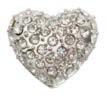 Aufsatz Tops Herz silber mit Srass 18,5mm 7090.37.32