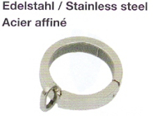 Klip doppelt Edelstahl 1,7 cm Durchmesser zum Einhängen 7090.43.52