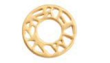 Scheibe gold Ornament klein 17mm  7090.37.82