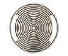 Scheibe mit Kreisen silber 29mm 7090.67.38