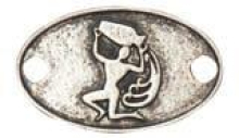 Sternzeichen Wassermann silber 31x19mm  7090.67.45