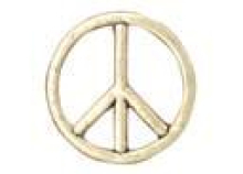 Peace Zeichen gold 25mm 7090.67.76