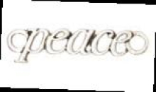 Peace Schriftzug silber 35x12mm 7090.67.80