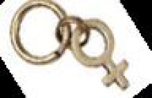 Zeichen für weiblich gold 10x17mm 7090.67.90