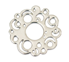 Aufsatz Scheibe Ornament rund silber Ø 22mm 7090.26.66