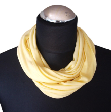 SCHLAUCHSCHAL LOOP SEIDENJERSEY 100% reine Seide gelb