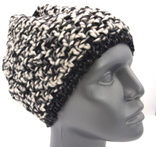 Strickmütze Beanie kurz Ballonmütze Fa. Gebeana Strick grau gefüttert made Germany
