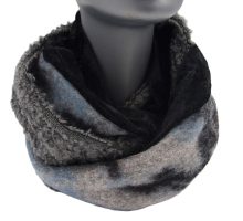 Loop Loopschal Schlauchschal 3 verschiedene Stoffe Unikat Boucle Walk Samt