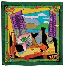 Auslaufartikel ISICUBE VOS PINCEAUX COLLECTION GUTTA-SEIDENTUCH 90x90cm Habotai 8 /Ponge 9 Konturen SCHWARZ